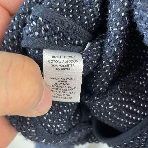 Loft Dark Navy Blue Pea Coat Size Petite Large EUC - Picture 8 of 8